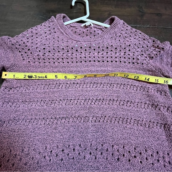 Closet clean out. Sweater. Red scoop neck black jewels. Pink knit high neck. - Picture 13 of 14